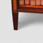 Tall Edwardian inlaid open bookcase - Image 5