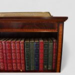 Tall Edwardian inlaid open bookcase - Image 3