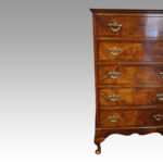 George V walnut chest - Image 8