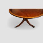 George V mahogany twin pillar dining table - Image 4
