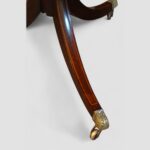 George V mahogany twin pillar dining table - Image 6