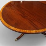 George V mahogany twin pillar dining table - Image 7