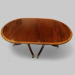 George V mahogany twin pillar dining table - Image 9
