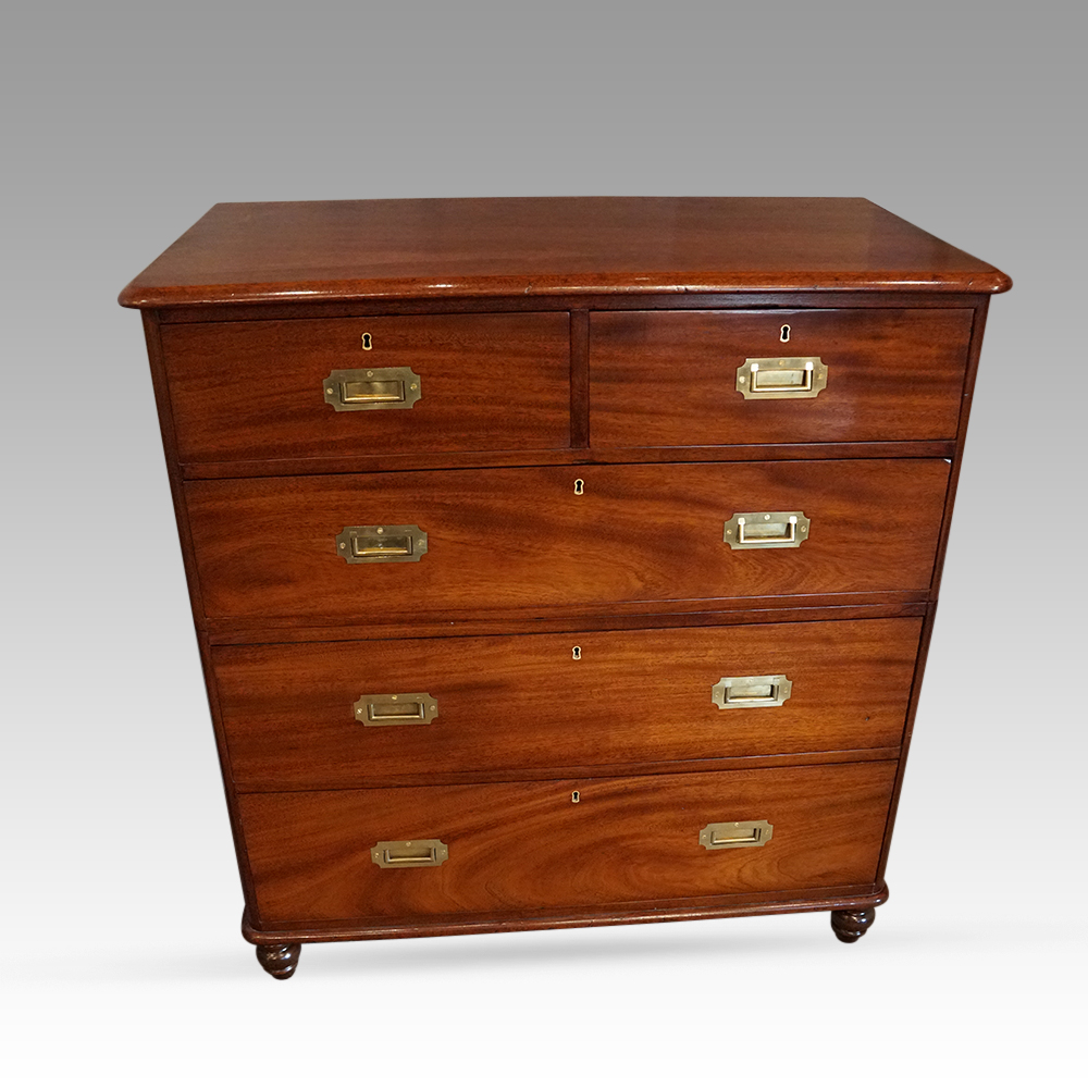 Victorian-2-part-military-chest.jpg Victorian 2-part military chest - Image 1