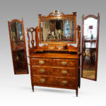 Art Nouveau walnut dressing table