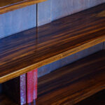 Victorian open bookcase in Goncalo Alves - Image 4