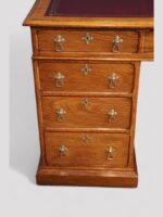 Victorian Gothic oak pedestal desk - Image 3