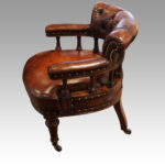 Victorian Leather desk chair - Image 2