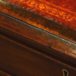 Victorian mahogany banded pedestal desk - Image 5