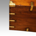 Victorian brass bound campaign chest - Image 7
