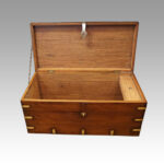 Victorian brass bound campaign chest - Image 4