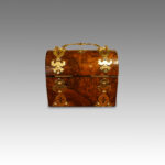 Victorian brass bound dome top casket - Image 5