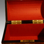 Victorian brass bound dome top casket - Image 4