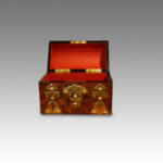 Victorian brass bound dome top casket - Image 3