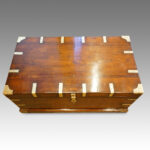 Victorian brass bound military chest - Image 7