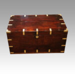 Victorian brass bound officers military chest