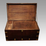 Victorian brass bound officers military chest - Image 5