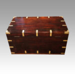 Victorian brass bound officers military chest - Image 4