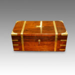 Victorian brass bound rosewood lap-desk