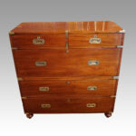 Victorian teak campaign chest