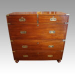 Victorian teak campaign chest - Image 4