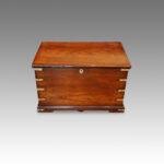 Victorian brass bound teak trunk