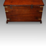 Victorian brass bound teak trunk - Image 5