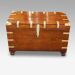 Victorian brass bound campaign trunk
