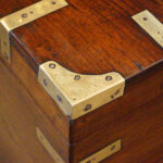 Victorian brass bound campaign trunk - Image 9