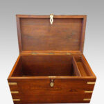 Victorian brass bound campaign trunk - Image 4