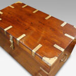 Victorian brass bound campaign trunk - Image 3