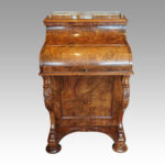 Victorian burr walnut pop-up Davenport desk - Image 5
