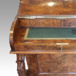 Victorian burr walnut pop-up Davenport desk - Image 4