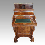 Victorian burr walnut pop-up Davenport desk - Image 2