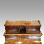 Victorian burr walnut pop-up Davenport desk - Image 8