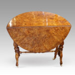 Victorian burr walnut Sutherland table - Image 5
