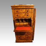 Victorian burr walnut Wellington chest - Image 2
