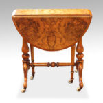 Victorian burr walnut baby Sutherland table - Image 2
