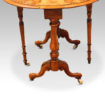 Victorian burr walnut baby Sutherland table - Image 5