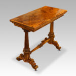 Victorian burr walnut card table