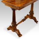 Victorian burr walnut card table - Image 5