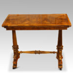 Victorian burr walnut card table - Image 7