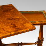 Victorian burr walnut card table - Image 9