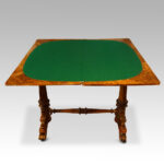 Victorian burr walnut card table - Image 11