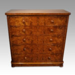 Victorian burr walnut chest of drawers