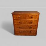Victorian Burr Walnut Chest of Drawers – Elegant Antique Storage with Hidden Plinth Drawer