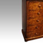 Victorian burr walnut chest of drawers - Image 9