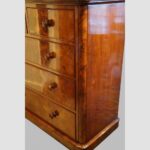Victorian burr walnut chest of drawers - Image 8