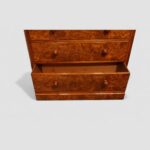 Victorian Burr Walnut Chest of Drawers – Elegant Antique Storage with Hidden Plinth Drawer - Image 6