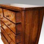 Victorian burr walnut chest of drawers - Image 7